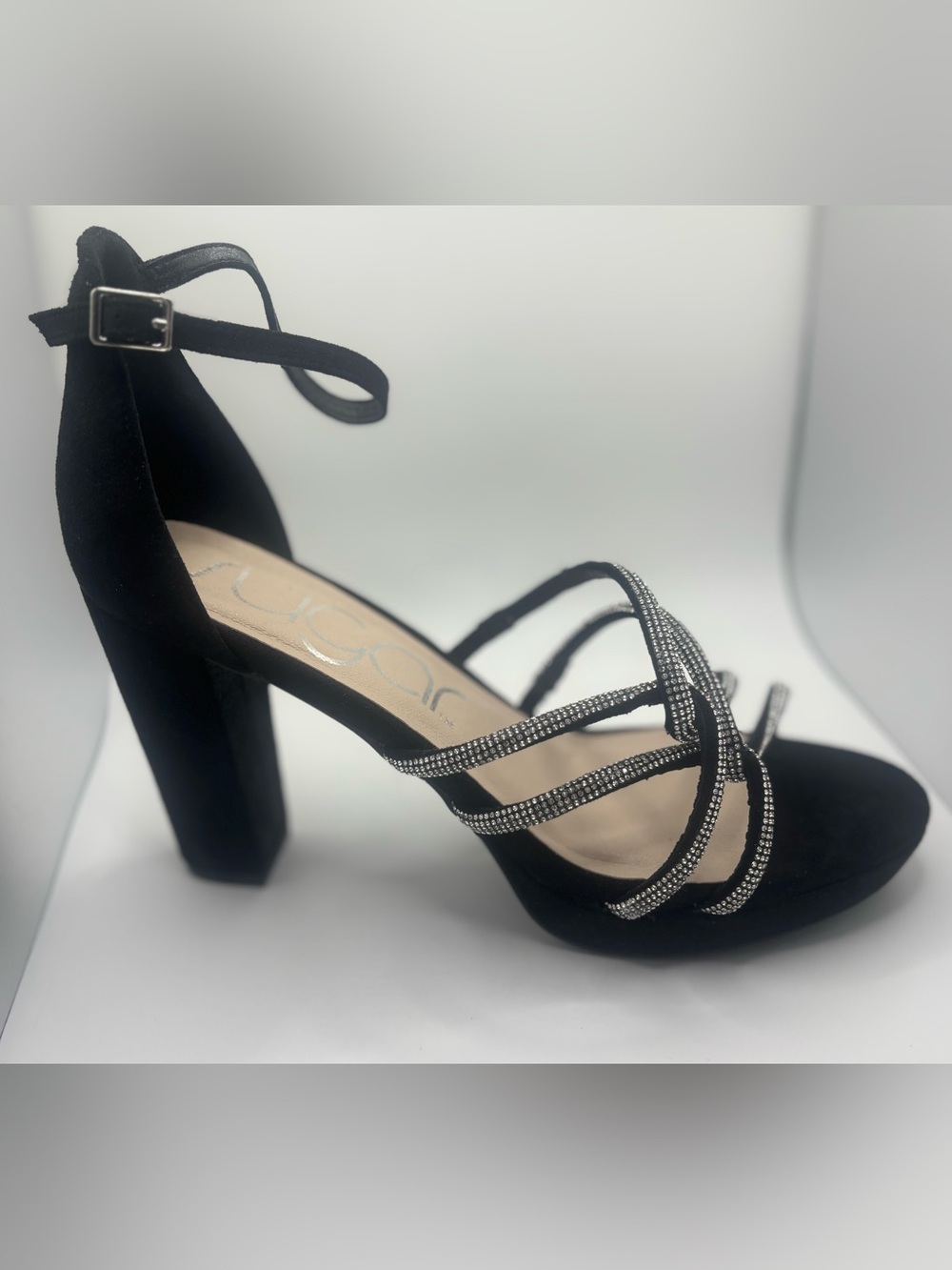 Sugar Petal Women’s High Heels Black Size 8.5 - Picture 2 of 10